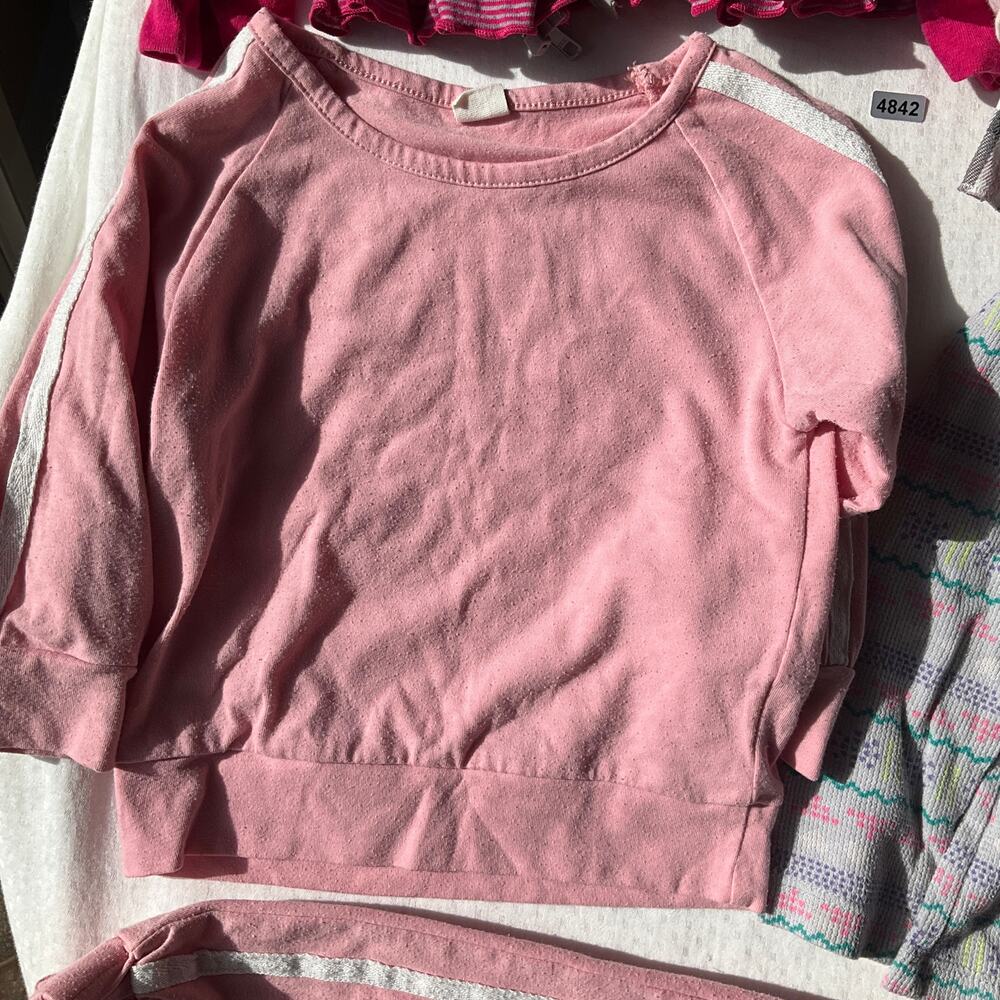 Circo Bundle of Clothes Baby Girl 18M Pink Gray T-shirts Full-zip Jacket Pj Set - Picture 6 of 12